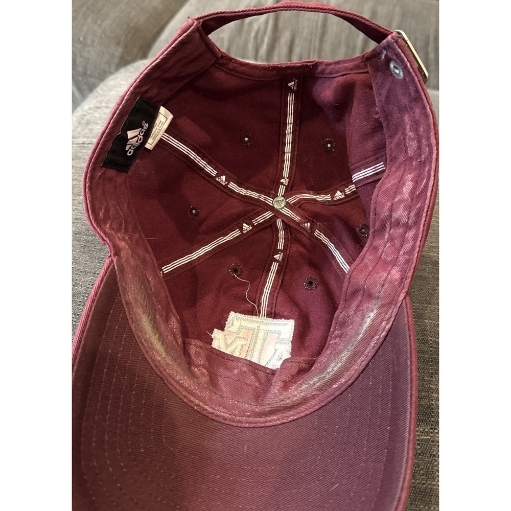Texas A&M University Aggies Adidas SEC Strapback Adjustable Hat Cap NCAA Maroon - Picture 5 of 8